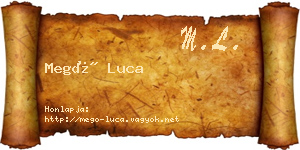 Megó Luca névjegykártya